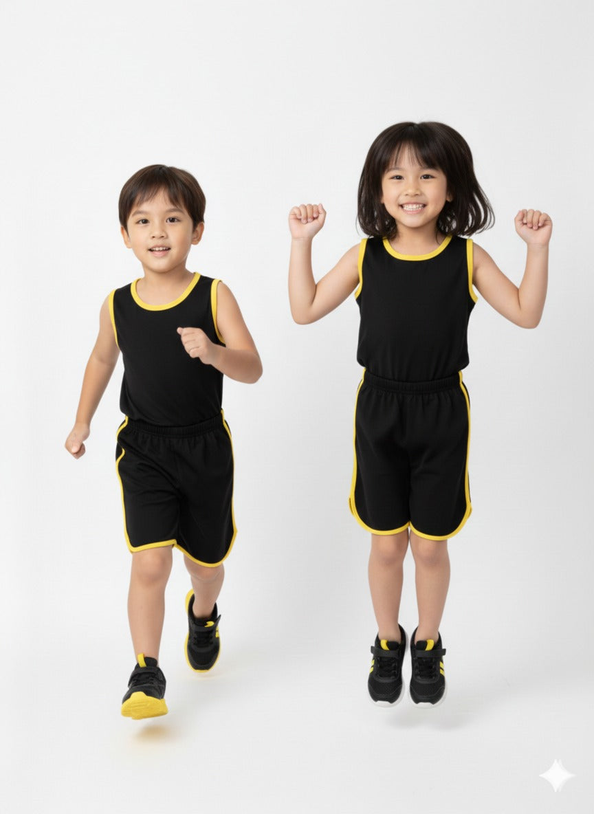 Kids Cool Summer Sando Outfit – Lightweight Sleeveless Casual Wear for Boys & Girls, Soft Breathable Fabric