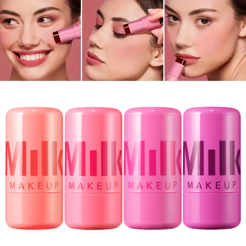Pack 4 Milk Makeup Blush High Pigment Jelly Tint, Refreshing &amp; Hydrating Long-lasting Colour Jelly Tint (Random color)