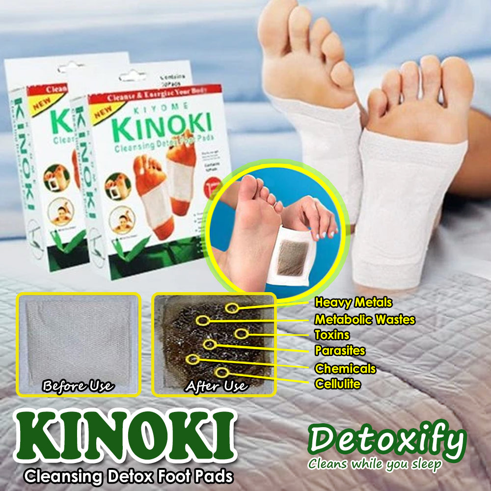 Kiyome Kinoki Detox Foot Pads | Pain-Free Cleansing Pads for Toxin Removal, Stress Relief &amp; Improved Vital Organ Function | Red &amp; Blueberry Variants (Random Variant)