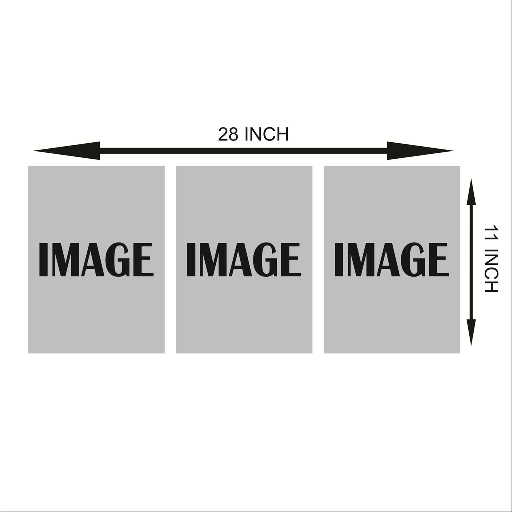 Set of 3 Motivational Wall Art – MDF Wooden Phototile Frames (8x11") with Adhesive Back