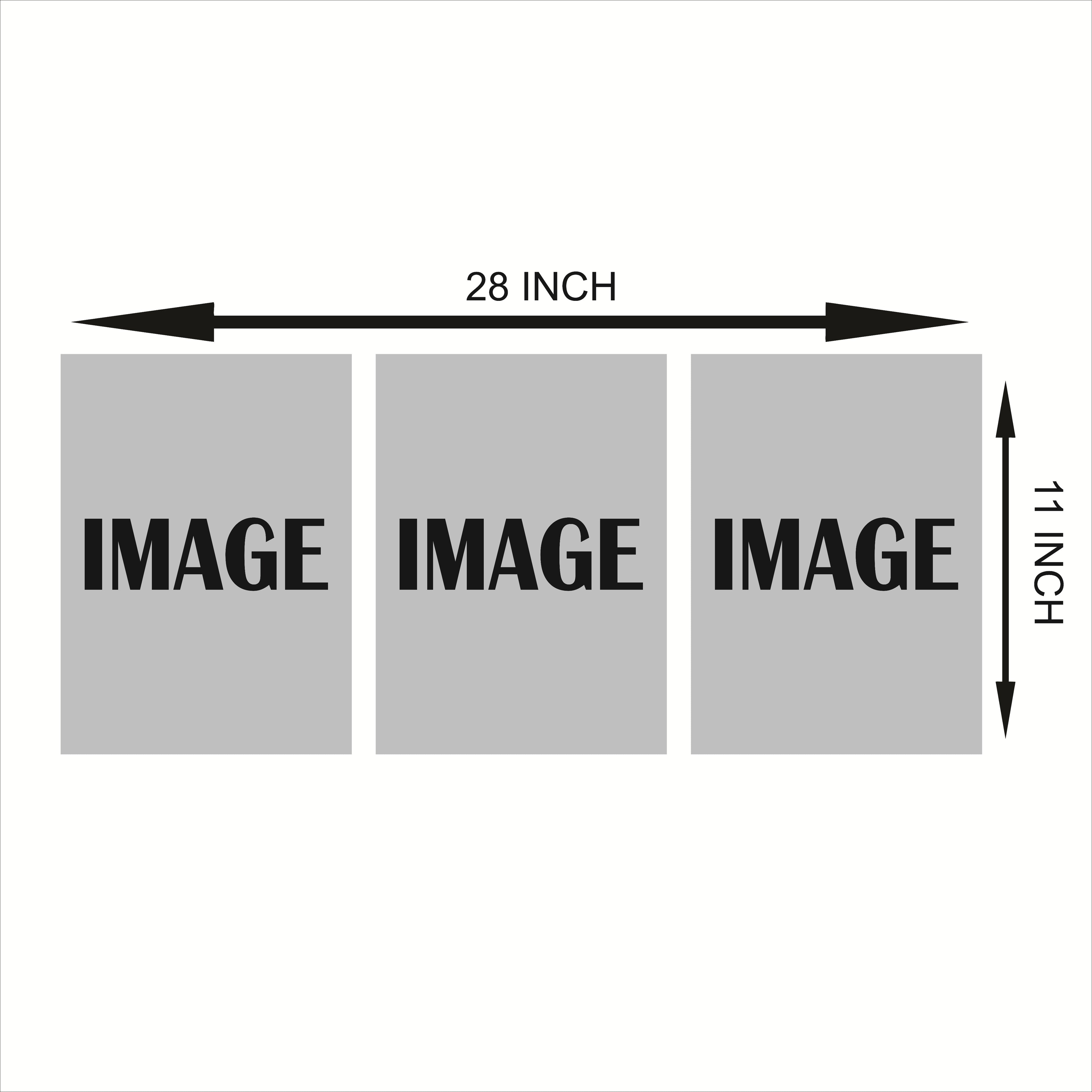 Set of 3 Motivational Wall Art – MDF Wooden Phototile Frames (8x11") with Adhesive Back