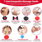 Blue idea Rechargeable Cordless Massager with different heads | Deep Massager for Muscles Neck Cordless Electric Body Massager