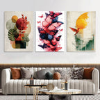 Set of 3 Premium Wall Art Photo Tiles – Modern Home Decor Sets