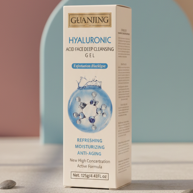 GUANJING Hyaluronic Acid Deep Cleansing Face Gel – Refreshing, Moisturizing & Anti-Aging (125g)