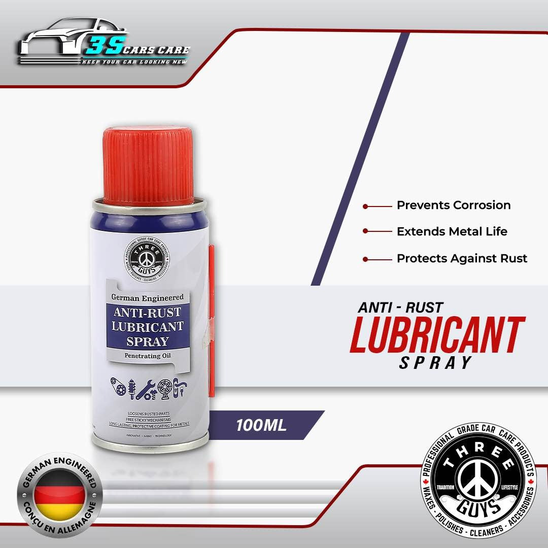 Three Guys Anti-Rust Lubricant Spray – Penetrating Oil Rust Remover And Multi-Purpose De-Rust Spray German Engineered