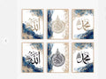 set of  6 sticky canvas frames for wall decore / sticky phototiles for office and home workplace