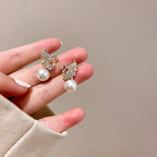ZJE-911 Swan Pearl Earrings – Elegant Korean Style Jewellery , Stylish Accessory for Women