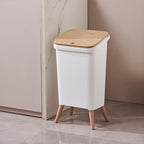 Royal Wooden Trash Bin with Lid | Minimalist Dustbin for Kitchen, Bedroom & Office