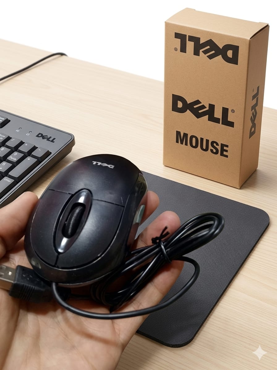 Dell USB Wired Mouse – Smooth & Reliable Optical Tracking for Laptops and Desktop PCs