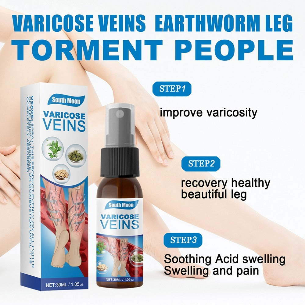 South Moon Varicose Veins Treatment Spray – 30ml Advanced Formula for Spider Veins, Leg Pain & Swelling Relief | Natural Herbal Spray for Better Circulation
