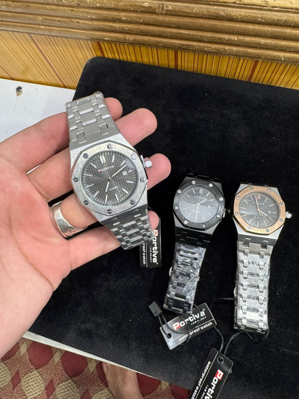 Portive Mens Watch Stylish Chronograph Design With Comfortable Strap Non Waterproof Without Box