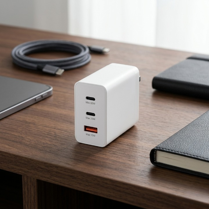 65W Original Adapter | PD Fast Charging + USB Quick Charger | Universal Mobile Compatibility