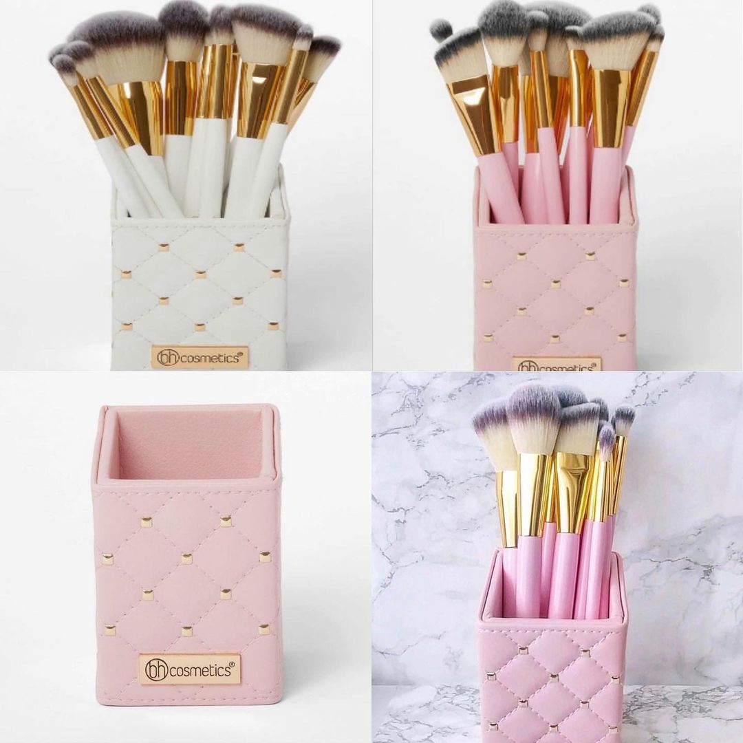 Cosmetics Elegance Brush Set- Studded Elegance White