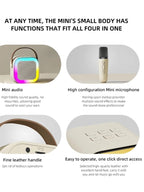 K12 Portable Bluetooth Speaker with Wireless Mic | RGB LED Lights | High Bass Rechargeable Karaoke Speaker for Kids, Home & Outdoor Parties