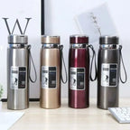 Premium 800ml/1000ml Stainless Steel Water Bottle – Leakproof Insulated Water Flask (Random Color)