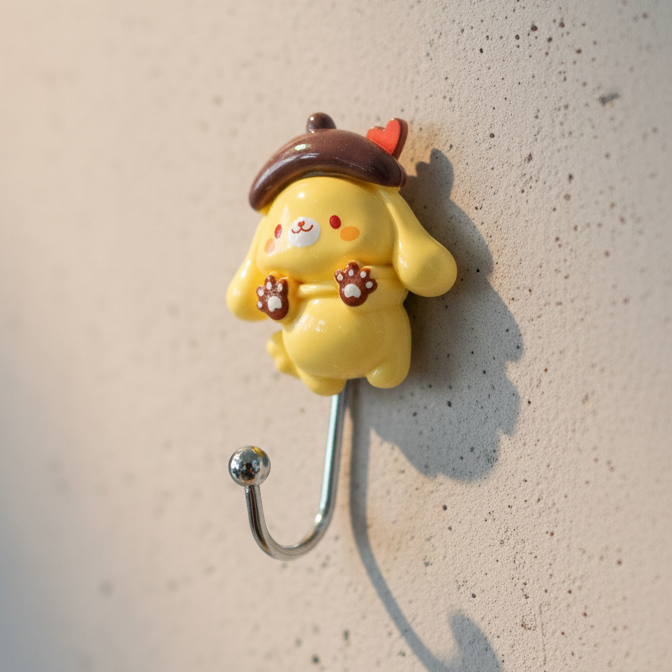 Sanrio Wall Hook – Cute & Durable Cartoon Wall Hanger for Keys, Bags, Towels & Accessories | Strong Adhesive, Space-Saving & Decorative Home Organizer