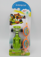 DORCO Children’s Soft Toothbrush with Fun Toy & Protective Case – Gentle Care for Kids’ Teeth & Gums (Random Design)