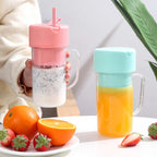 Professional Mini Juicer – Portable Blender & Smoothie Maker with Built-In Straw | Compact Fruit Extractor for Travel & Home Use ~ Random Color