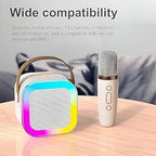 K12 Wireless Audio Microphone Bluetooth Speaker Portable Stereo Speaker Bluetooth Speaker Karaoke Speaker with Mic (random color)