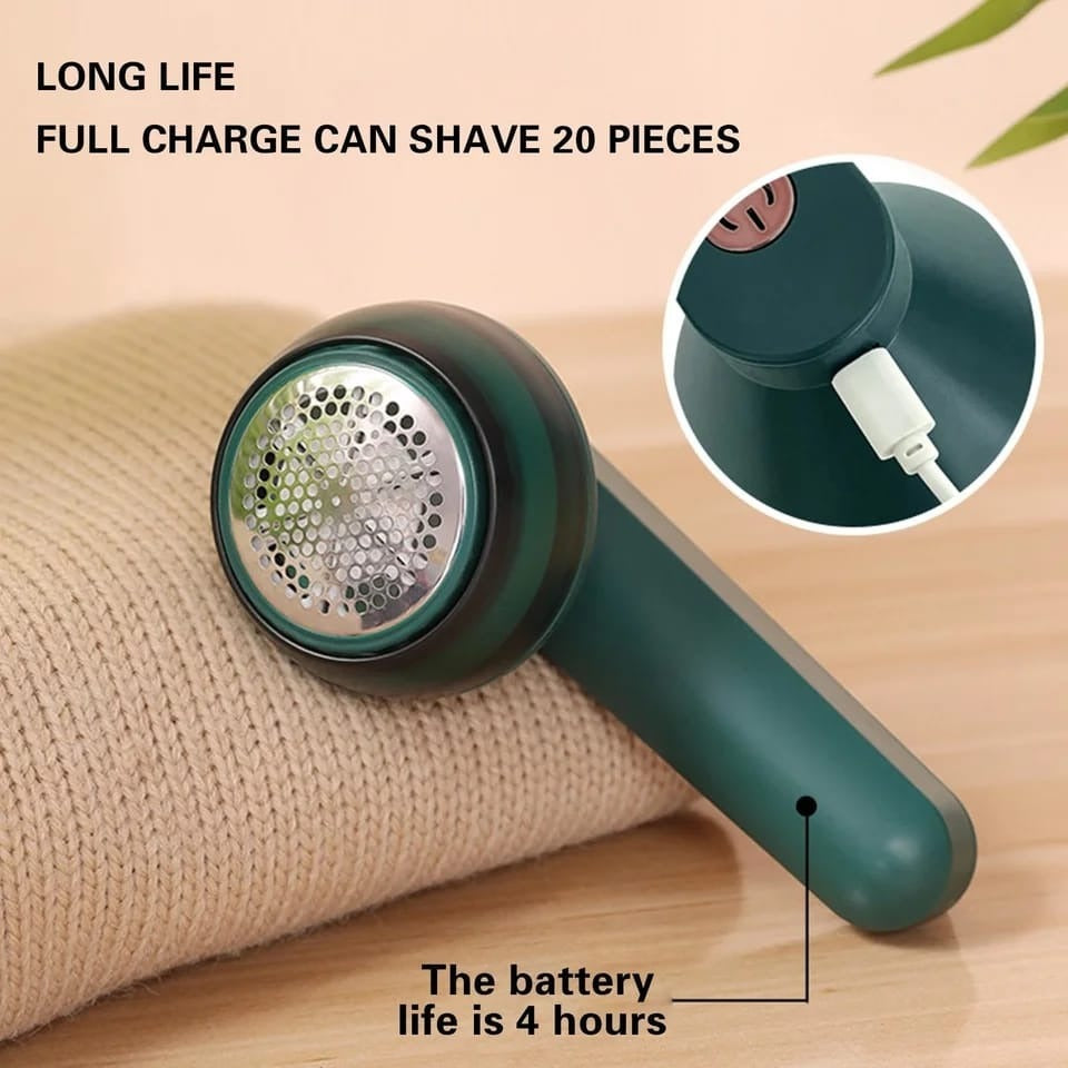 Electric Lint Remover for Clothing | Anti-Pilling Razor & Hair Ball Trimmer – Rechargeable Plush Sweater & Coat Fabric Shaver