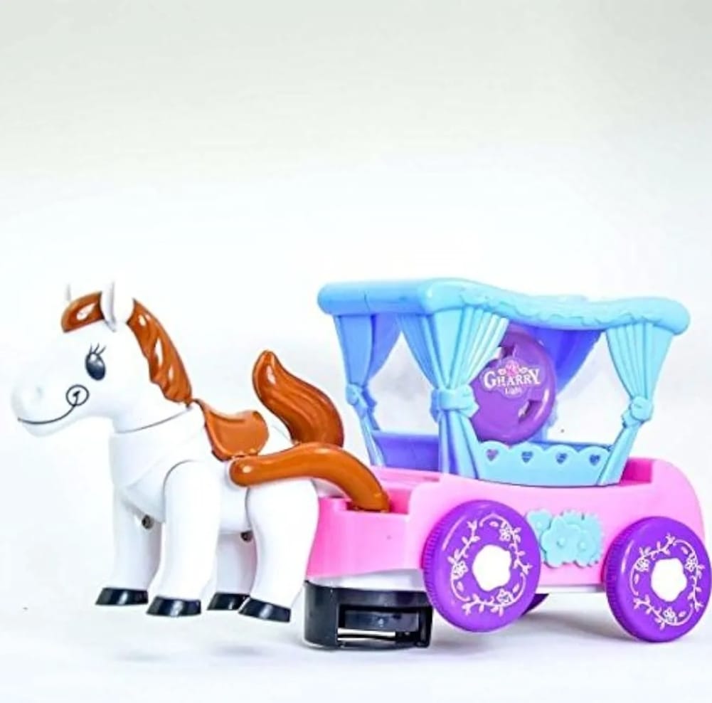 Cartoon Flash Carriage Musical Toy – Light & Sound Fun for Kids