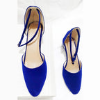 Stylish Velvet Heel Pump Shoes for Ladies – 2 Inch Elegant Party Wear Heels with box