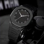 Professional Black Arabic Aura Watch With Eastern Arabic Numerals And Date Elegant Durable Stylish Unique And Modern (Without Box)