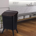 Royal Wooden Trash Bin with Lid | Minimalist Dustbin for Kitchen, Bedroom & Office