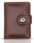 Men’s Premium Card Holder Wallet | Magnetic Button Small Wallet | 6 Card Slots & Cash Pocket