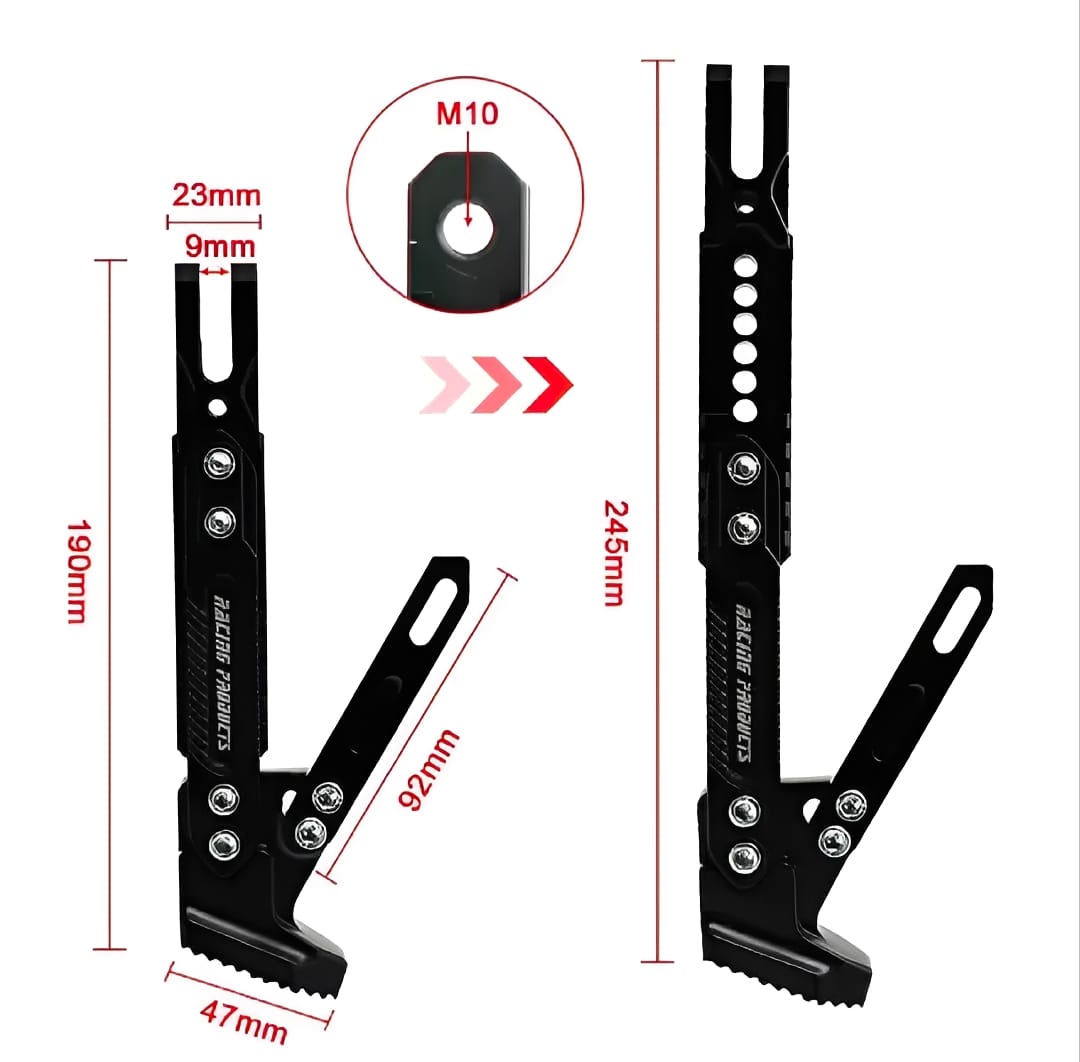 Universal Adjustable Aluminum Motorcycle Kickstand – CNC Side Stand