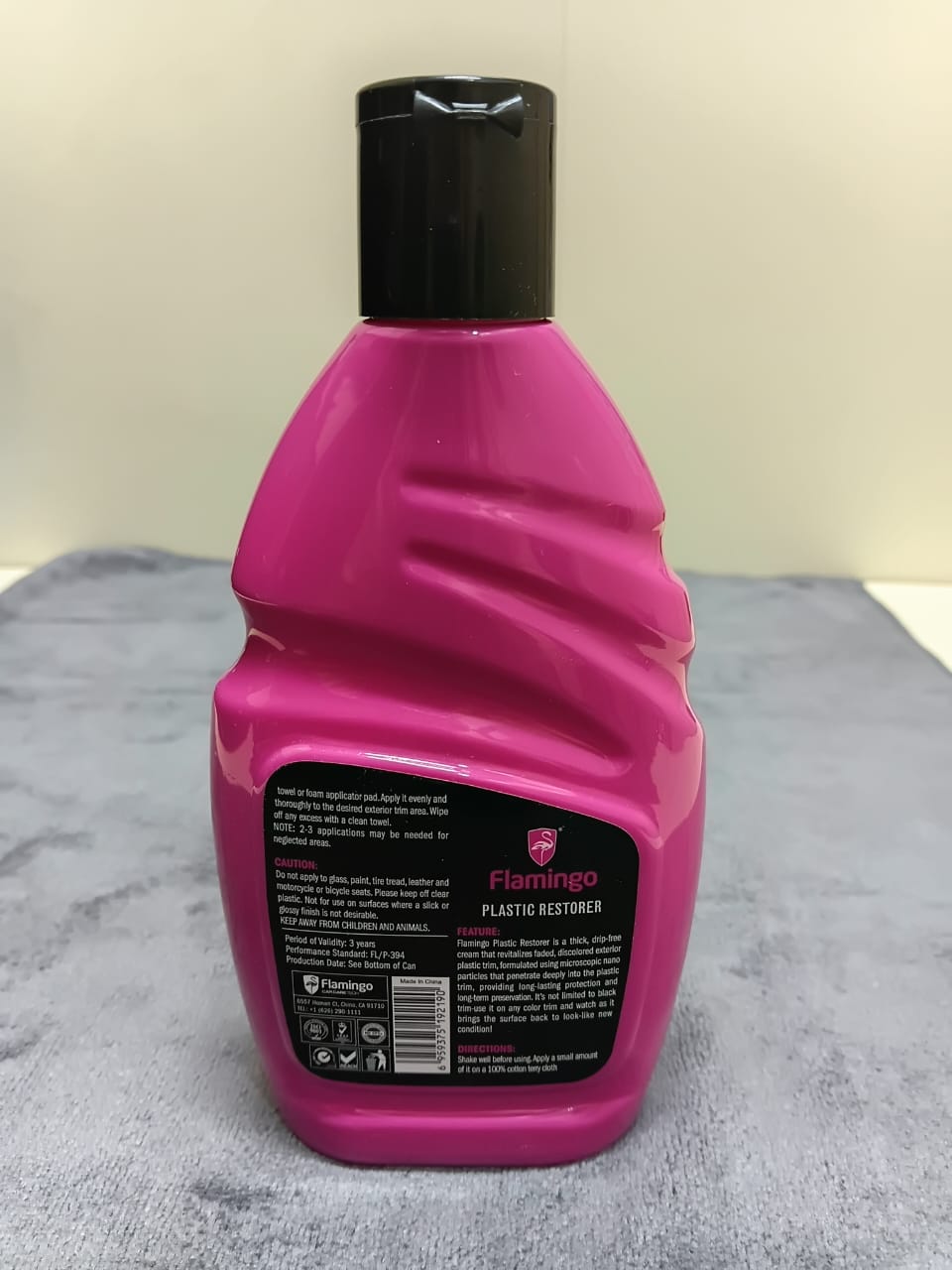 Flamingo Plastic Restorer 300ML – Nano Technology Trim Reviver for Faded Exterior Plastic | Long-Lasting Shine & Protection