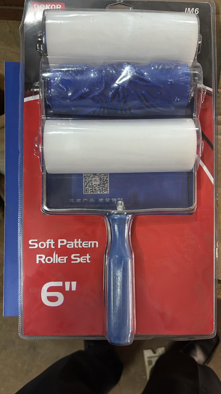 Roller Pattern Set – Paint Roller with Textured Design for Wall Decoration (6 Inch)
