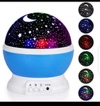 360° Rotating Star Master Projection Lamp | USB/Battery Operated | LED Moon & Starry Sky Night Light (Random Colour)