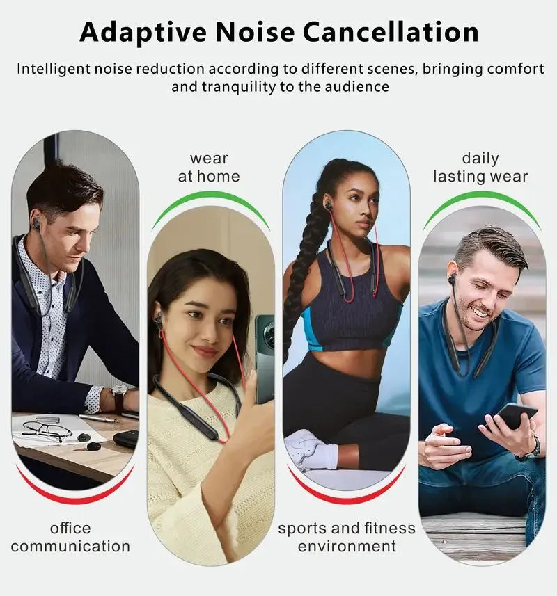 EroreX BT E20 ENC Wireless Neckband Earphones – Noise Cancellation, Bluetooth 5.3, Magnetic Design & Long Battery Life