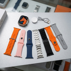 Ultra 2 Smart Watch Big 2.01 Infinite Display 7 in 1 Strap Set with Wireless Charging