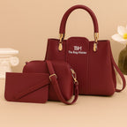 3 Pieces Ladies Handbag Elegant Design Premium Quality Smooth Finish Easy Carry