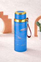 Premium Marble Print Stainless Steel Water Bottle - Elegant Vacuum Insulated Flask - Random Color