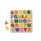 Wooden ABC Alphabet & Shape Puzzle Board For Kids | Colorful Learning Letters Educational Toy
