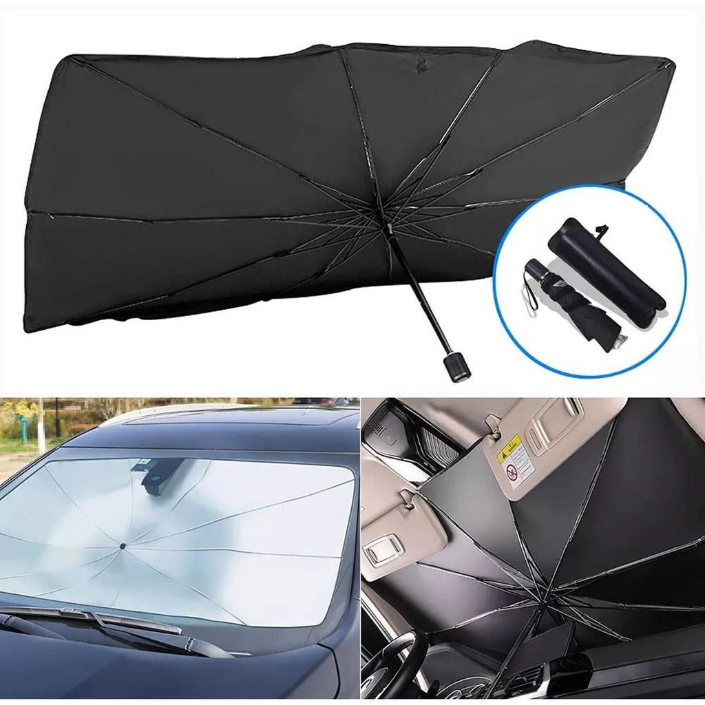Car Umbrella Sun Shade Cover for Windshield UV Reflecting Foldable Front Car Sunshade Umbrella