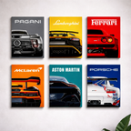 Set of 6 Premium Wall Art Photo Tiles – Modern Home Decor Sets 8x11