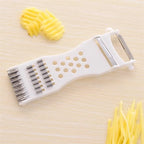 Multipurpose Vegetable Fruit Cutter Metal Scraper Fruit Grater Potato Carrot Cucumber Slicer Garlic Slicer Apple Kitchen Accessories Cooking Tool Cutter(random color)