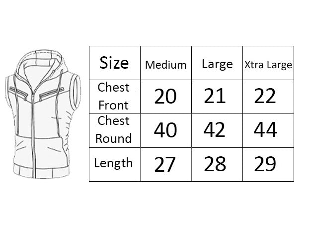 Premium Men's Sleeveless Tech Hoodie Vest | Full-Zip, Jersey Fabric | Ultimate Activewear for Gym, Running, and Layering Comfort