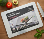 Marble Cutting Board Slab with Pure Stainless Steel Fitting – Non-Magnetic | 30 x 40 cm