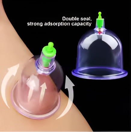 10-Piece Hijama Cupping Therapy Set – Vacuum Suction Massage Cups with Pull-Out Pump | Pain Relief, Blood Circulation, Relaxation & Muscle Recovery Kit
