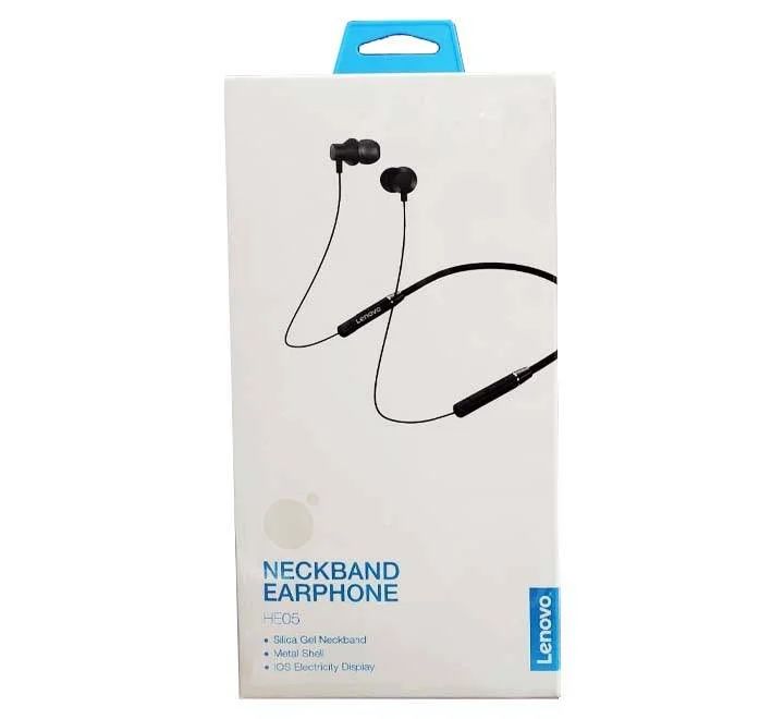 Lenovo HE05 Wireless Neckband Bluetooth Earphones | Sports Handsfree with Mic