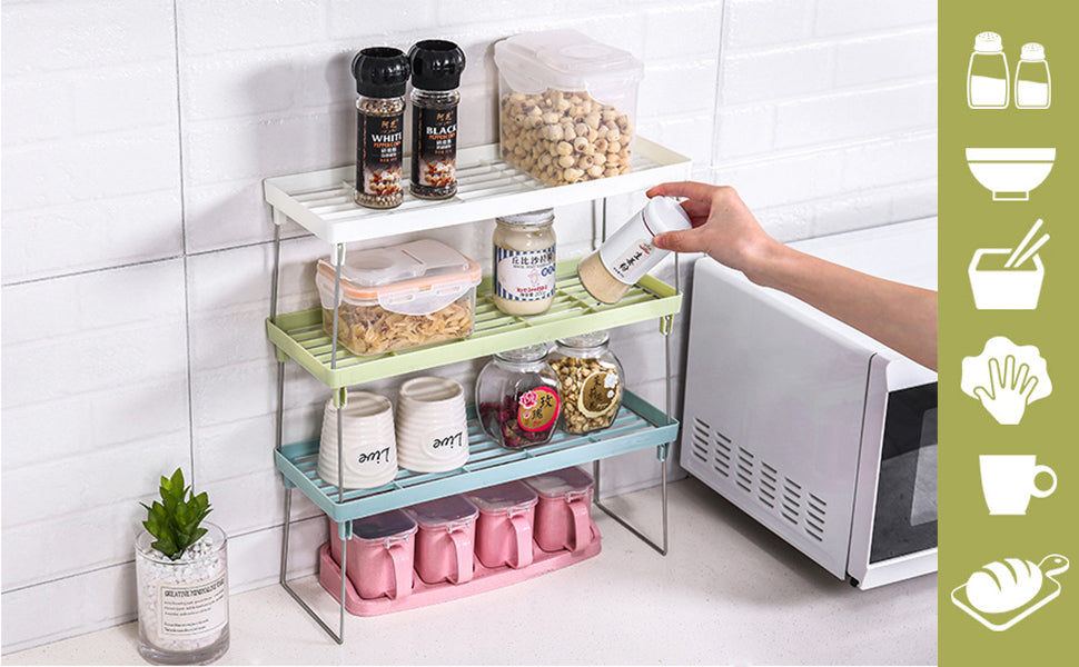 ( 2 in 1 ) stack- up shelf and  disposible food bag   (100 pieces) (random color)