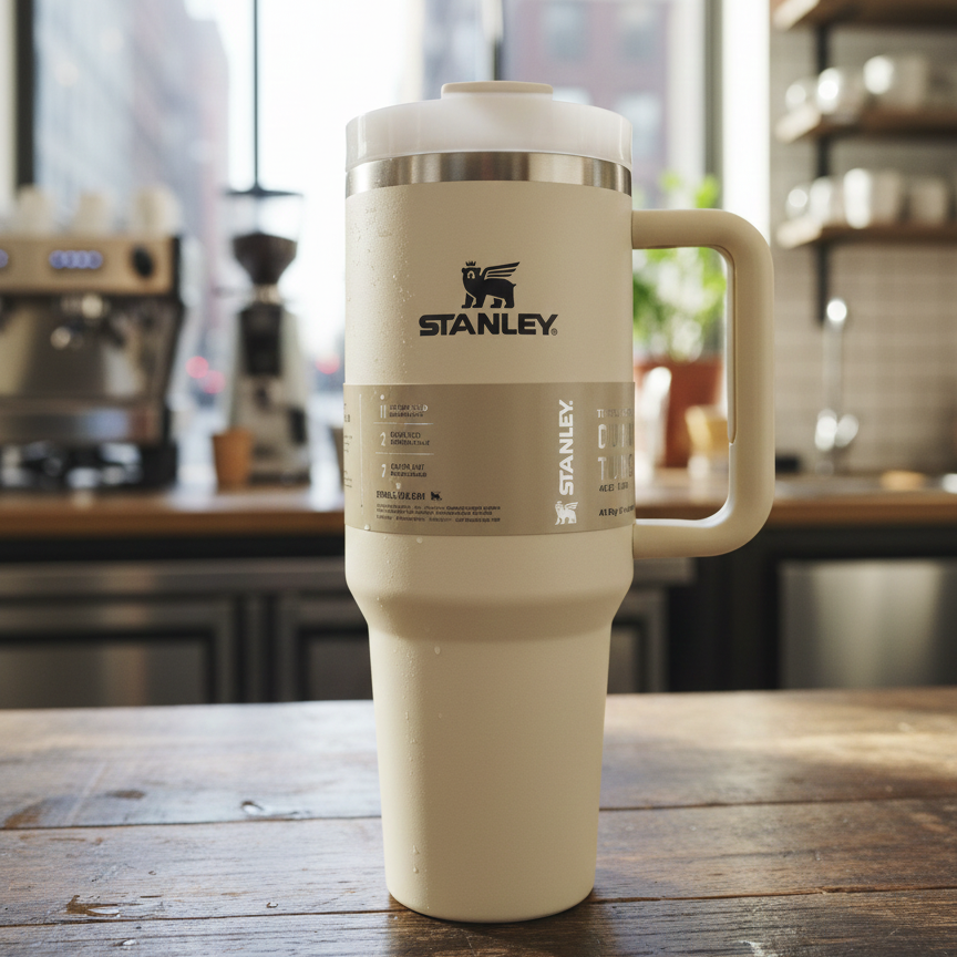 Stanley 40 Oz | (1200ML) Stainless Steel Vacuum Insulated Tumbler With Straw Leak Proof Quencher Cup For Hot And Cold Beverages - With Box