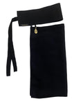 Black Chiffon Naqab with Buckle Latkan Style – Elegant Lightweight Face Cover