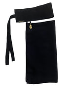 Black Chiffon Naqab with Buckle Latkan Style – Elegant Lightweight Face Cover