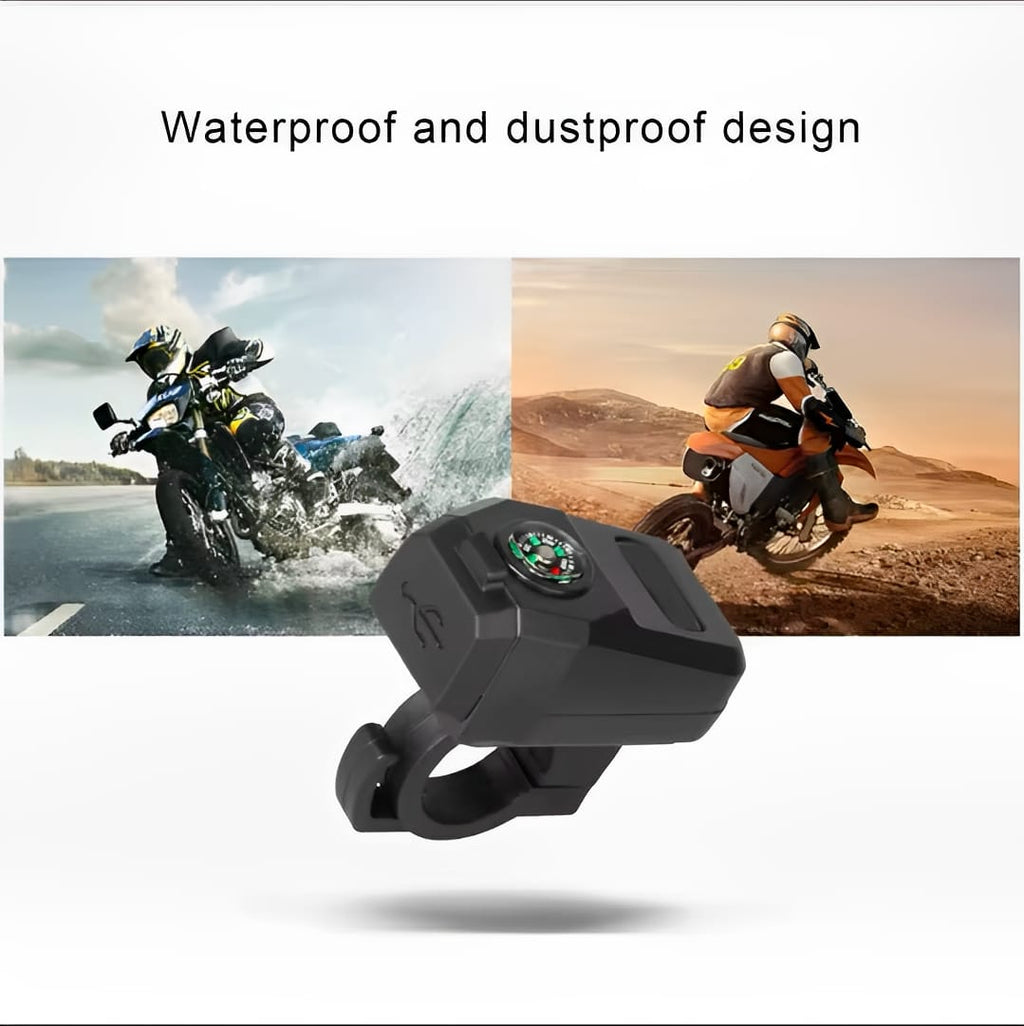 Motorcycle USB Charger with Compass – Fast Charging, Waterproof, 36-105V – Universal for Motorcycles &amp; E-Bikes